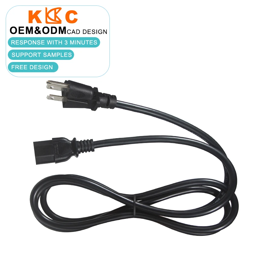 Cable De Alimentación De CA De 14 AWG De 12 Pies