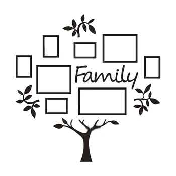 Wholesale Family Tree With Photo Frames Wall Decorations 3D Acrylic Wall Sticker Home Decoration Family Tree Wall Sticker
