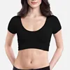 Women Crop - scoop neck black