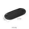 Plato ovalado grande negro: 23*9,5 cm