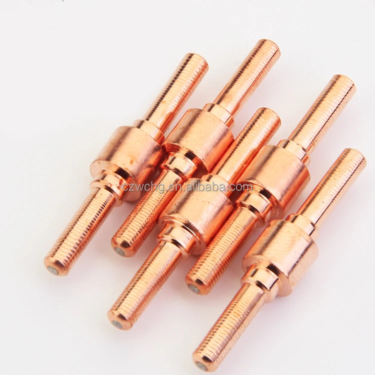 Plasma Electrode Plasma Cutting Cutter Torch Consumables PT31 PT40 Lengthen Plasma Electrode Nozzle