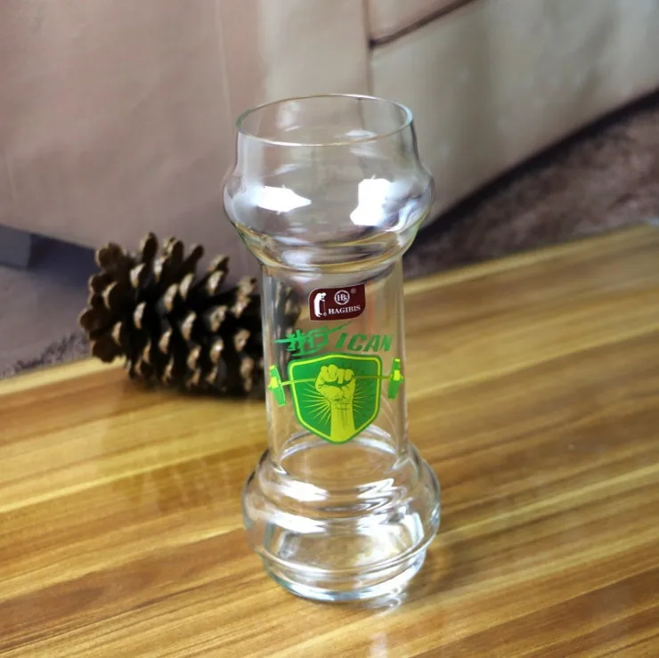 2023 Handmade OEM Custom Beer Glass Unique Dumbbell Shaped Trophy Luxury Classic Crystal Design with Logo Wholesale