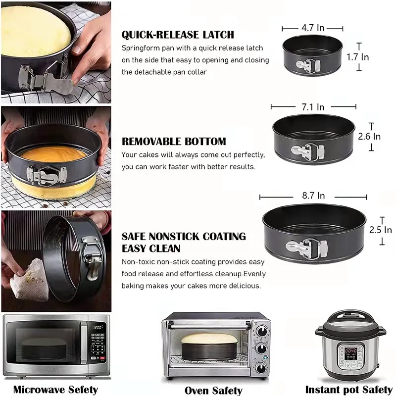 464PCS Cake Turntable Set With Round Cake Pans Decorating Supplies Kit Baking Pastry Tools Baking Accessories