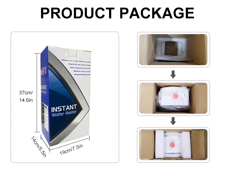 Anlabeier RSB-55H mini size hand wash tankless shower heater on demand water heater