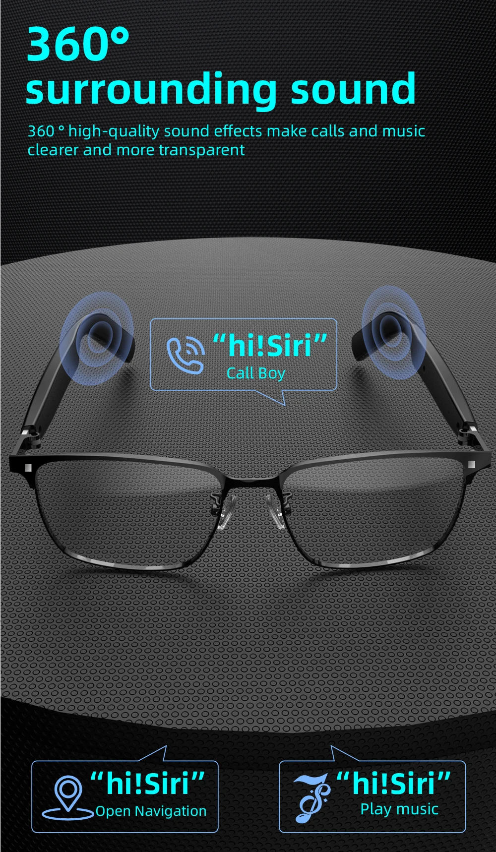 SG20 PRO Smart Wearable Headset Voice Assistant UV Protection with Magnetic Dual Lenses 2026 Men Outdoor Smart Audio Eyewear