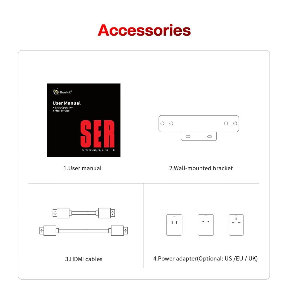 Beelink SER4 Mini PC AMD R7 4800U 16GB 500G Office Mini Computer