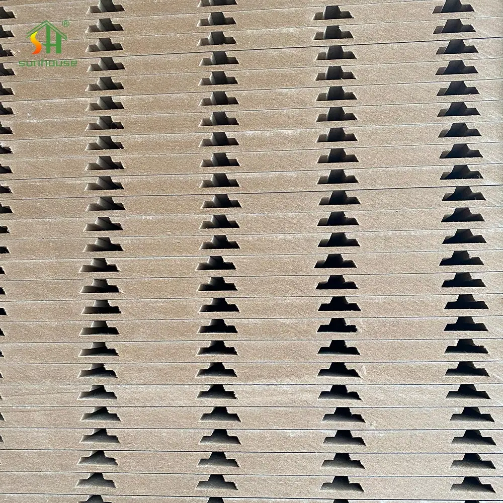 New Arrivals 4X8Ft Merchandising Display Shelve Slat Wall Mdf Board 1220X2440Mm Slatwall