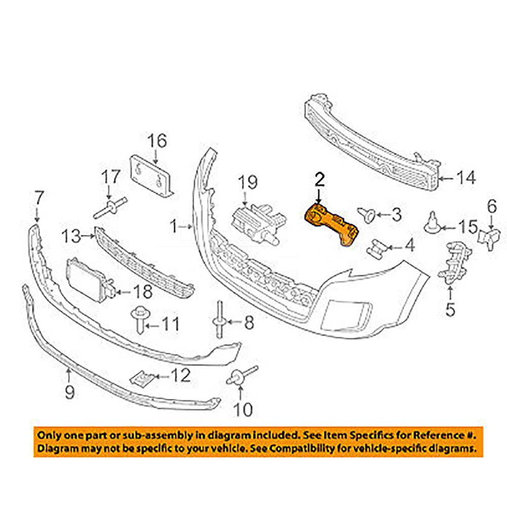 Car Body Kits BT4Z17C947B BT4317D959AN Car Bumper Holder Ford Edge 10 ... — 6