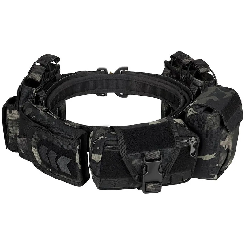 Training Multifunctional Outdoor Tactical Heavy Duty Modular Equipment Belts High Duty Mountaineering Utility Belt with Pouches