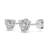 10k white gold heart cut