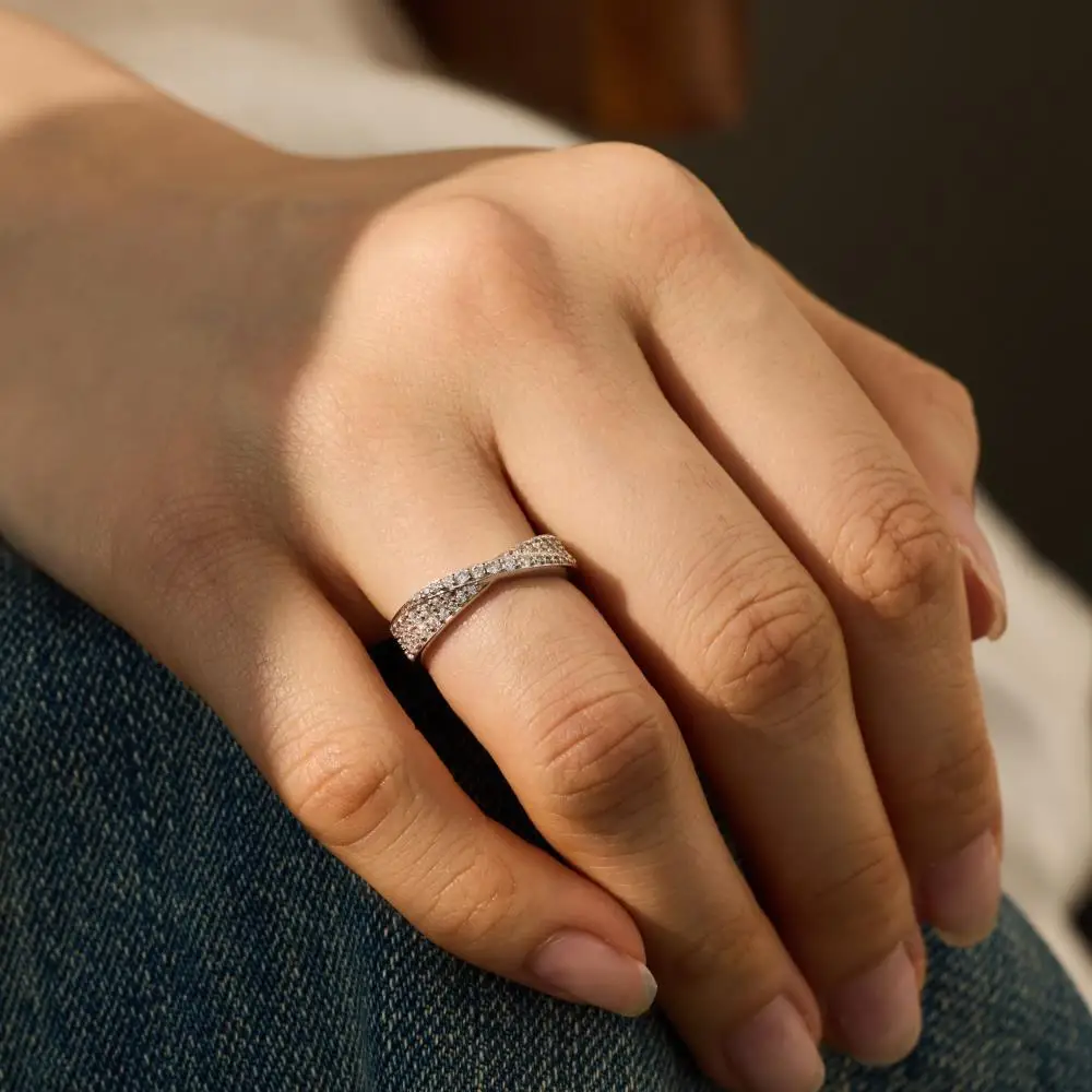 KAKODIY 5A Luxury Jewelry Ring Women Wedding Engagement Zirconia 925 Sterling Silver Ring detail 5