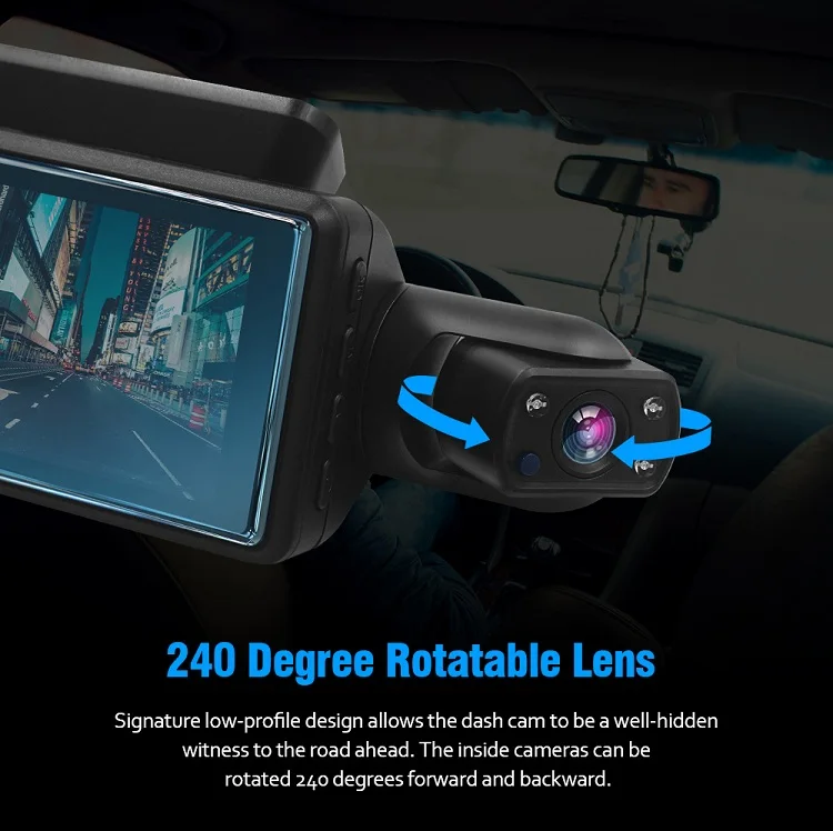 Dual 2 Lens Car Dash Camera Parking Monitoring Car Camera Dash Cam ...