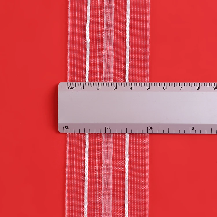 Good Quality Customized 100% Polyester Nylon Striped Pattern Curved Wave Curtain Tape From Turkey