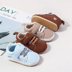 New Designs Hook&loop Design Anti-slip Soft Tpr Outsole Baby Boys Shoes Casual Sport Toddler Shoes