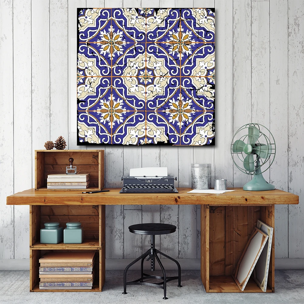 Abstract Floral Pattern Canvas Print Fabric Wall Art Painting