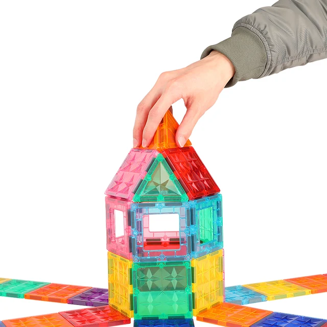 DIY Building Blocks Educational Magnetic Tiles Building Toys for Kids 100 Pieces Sets