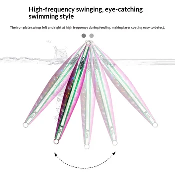 CHEERY Lead Metal Jig Fish Lure for Sea Fishing Glow-in-the-Dark Laser Bionic Artificial Bait Fast-Sinking for Mackerel – Metal Jig – view 3
