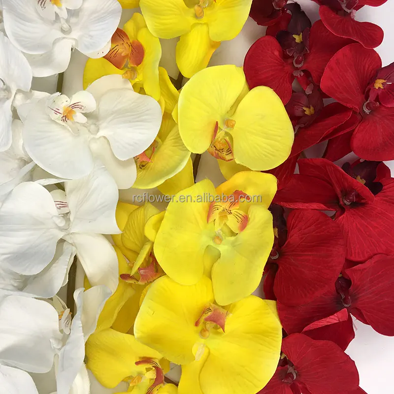 TCF Single Stem Wholesale Real Touch White Orchid Flowers Artificial Phalaenopsis Red Orchids for Wedding Decor