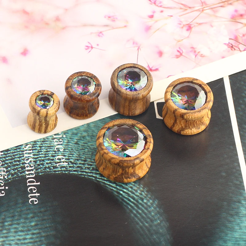 Aotiwe 2 Pièce Ecarteur Oreilles Homme, Tunnel Écarteur Bois Avec Tête De Bouddha 12mm 1/2 Inch Kit Piercing