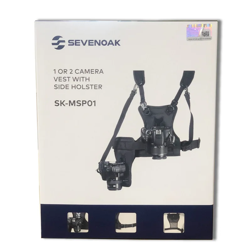 Imbracatura Doppia Fotocamera Sevenoak SK-MSP01 – Gilet Multifunzione Con Fondina Laterale Per DSLR E Mirrorless