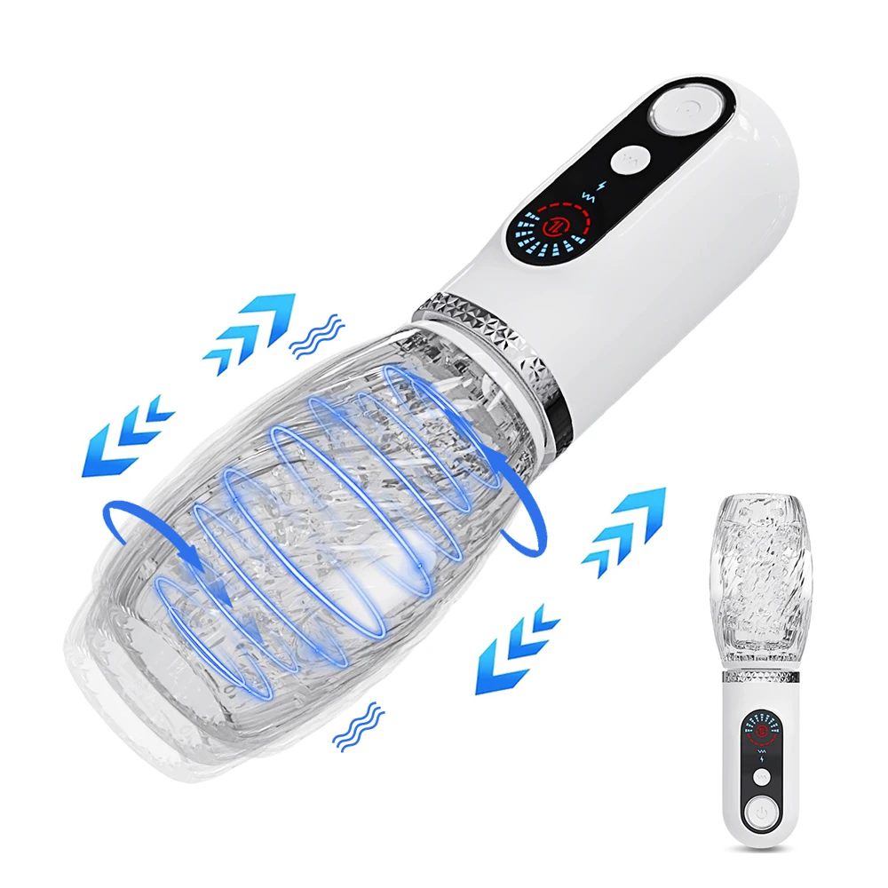 Hot Selling Automatic Thrusting Male Masturbator Cup Telescopic Rotation  Silicone Vagina Masturbation Sex Toys for Man