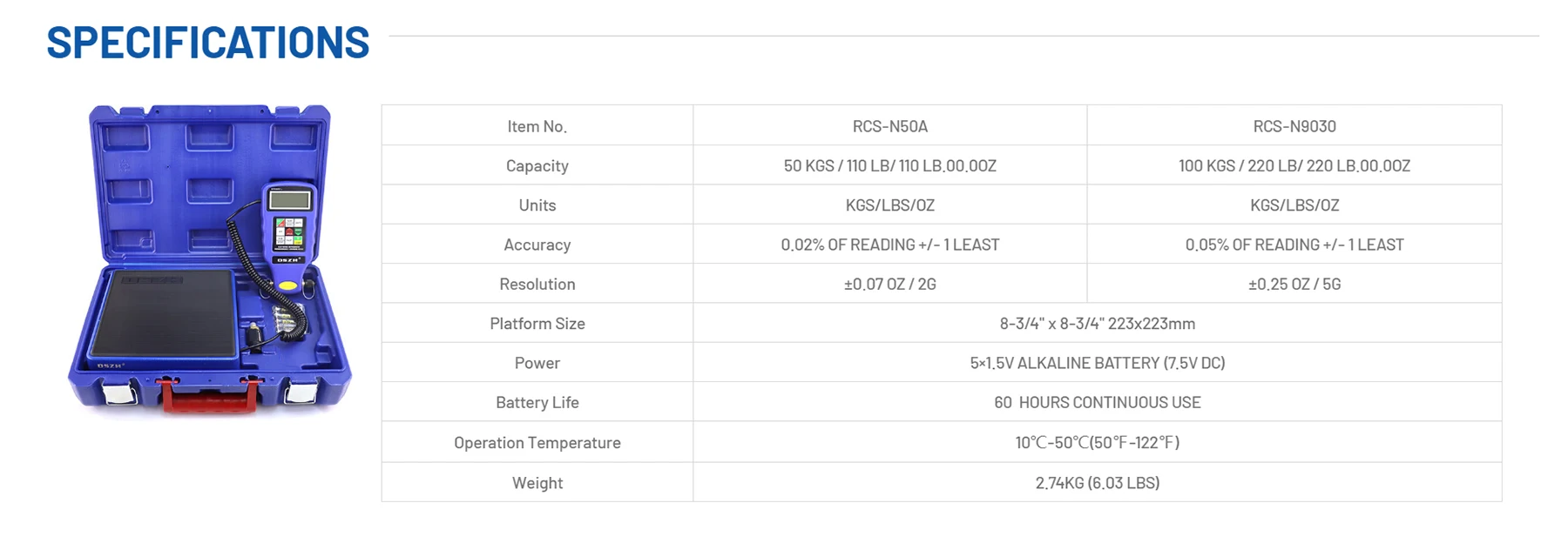 DSZH RCS-7040 Electronic Refrigerant Charging Scale for Refrigeration ...