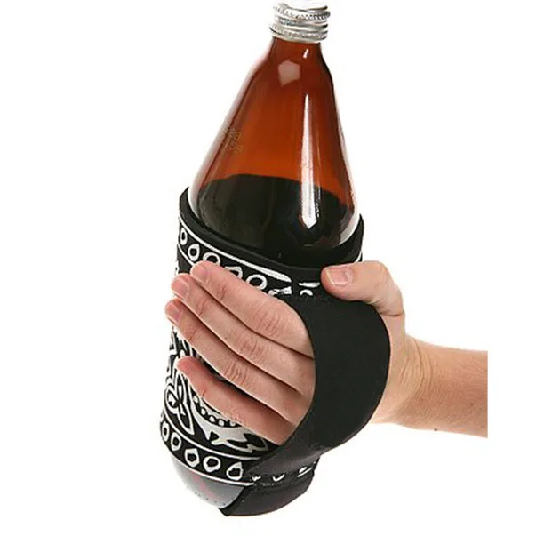 Neoprene 40oz Beer Bottle Cooler with Logo Patch