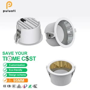 Modern LED Recessed Downlight Aluminum Construction Anti-Glare Lightweight Design Full-Spectrum (3000K/3500K/4000K) 60 Beam