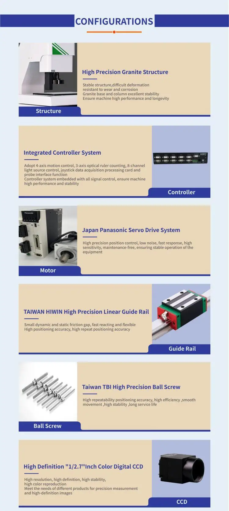 Professional High-Performance 2.5D CNC Vision Coordinate Measuring Instrument Dimension Optics Instruments Easy Installation