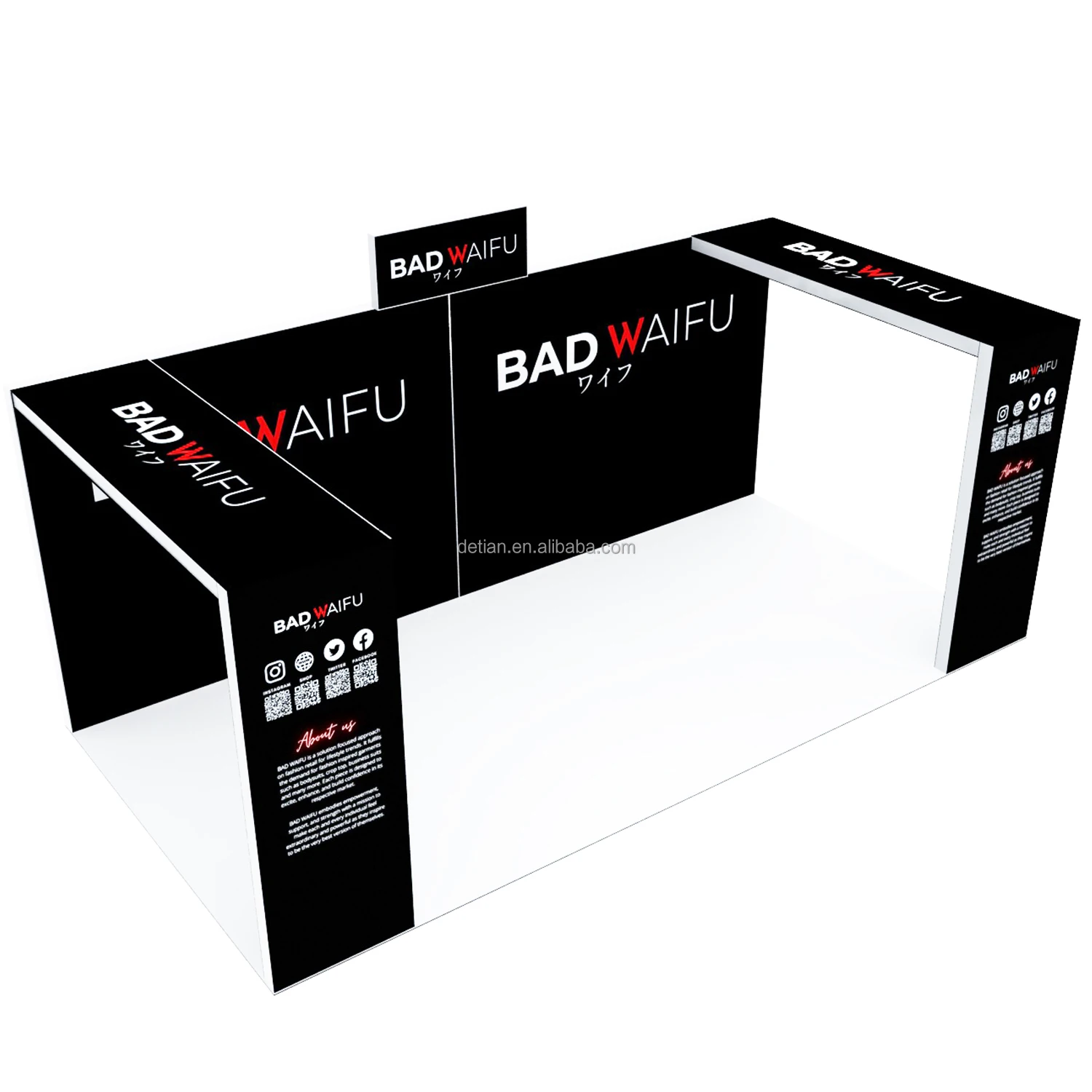 10*20 Feet Custom Printed Portable Backlit Exhibition Stand Exhibition