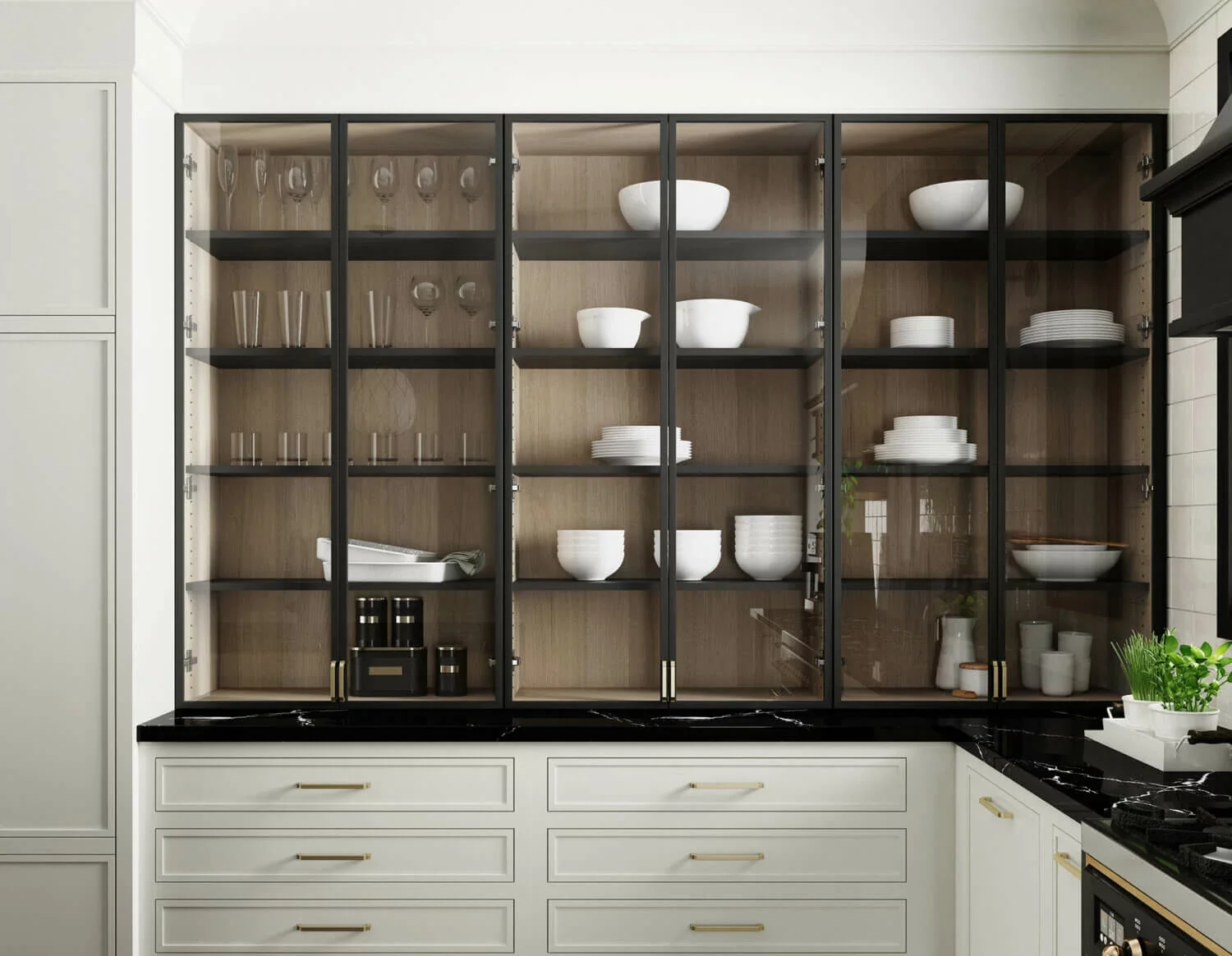 AllandCabinet Modern White Painted Inset Panel Doors Kitchen Cabinet ...