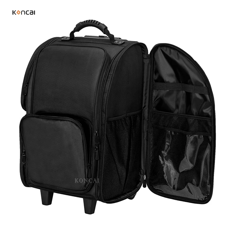 
 Новый дизайн Профессиональный парикмахер чемодан на колёсиках из нейлона макияж прокатки Поезд Чехол KC-N42L  