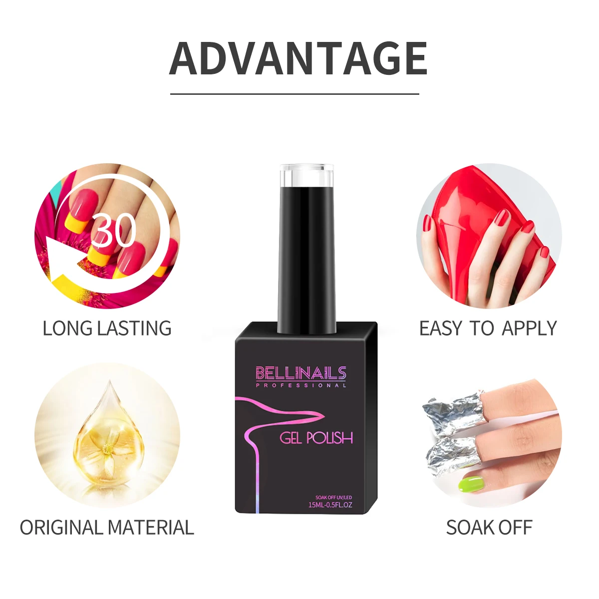 Bellinails Professional Nail Supplies Soak Off Gel Nail Polish Custom