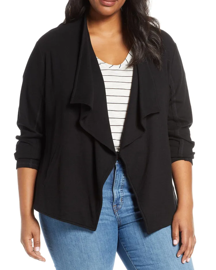 plus size cotton blazer