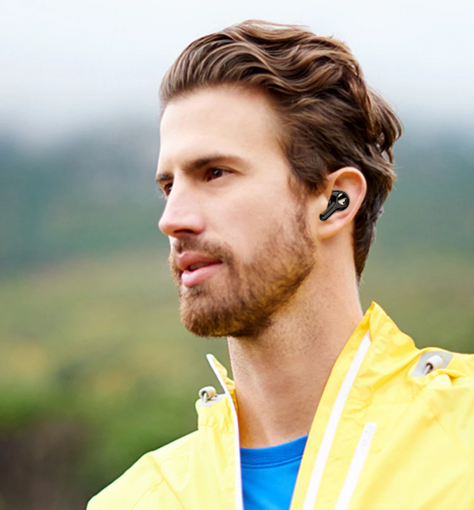 2020 New Tws Earbuds T22 Tws Stock Earphone Mobile Phone Handfree Couple Earphone 2 in 1 Audio Adapter Earphone