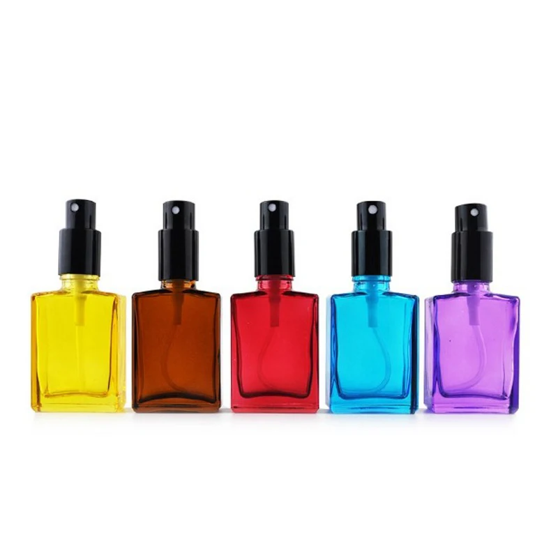 Wholesale red square rectangular essential oil 30ml 1 oz glass dropper bottle for perfume cosmetic oil