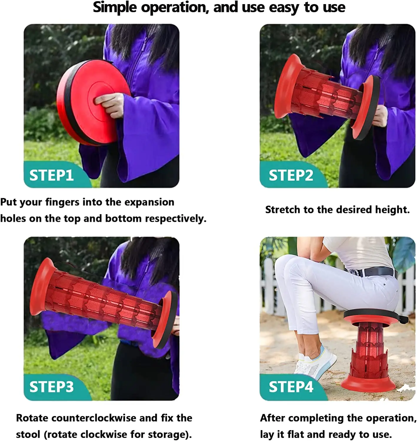 Высококачественный легкий прочный и удобный для переноски складной стул барбекю пластиковый съемный термоусадочный цвета