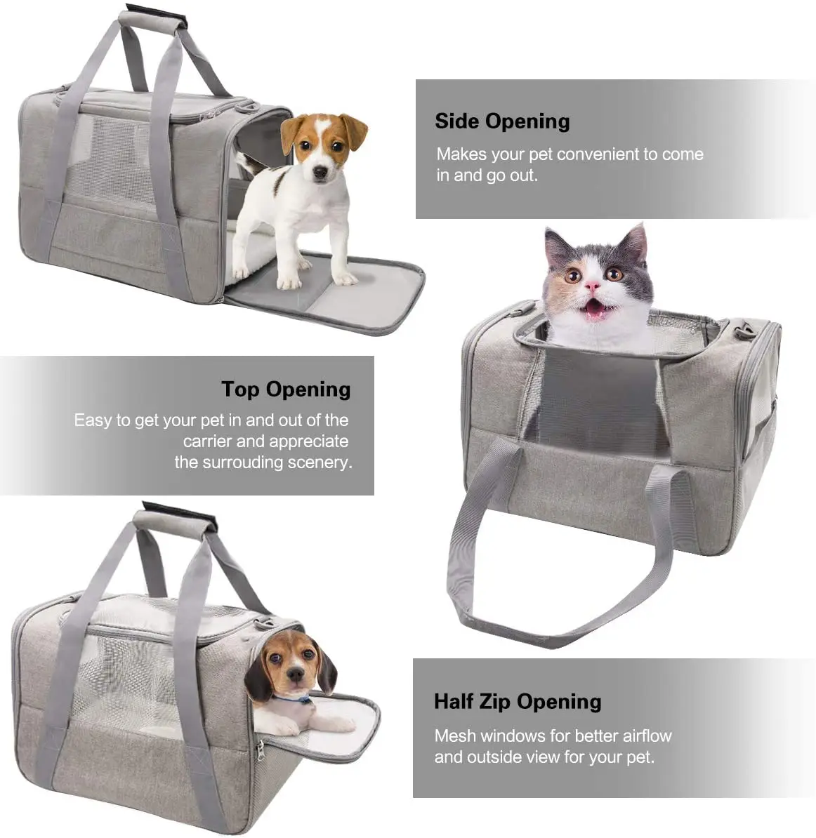 Airline Approved Small Puppy Pets Travel Carry Bag Pet Carrier Bag