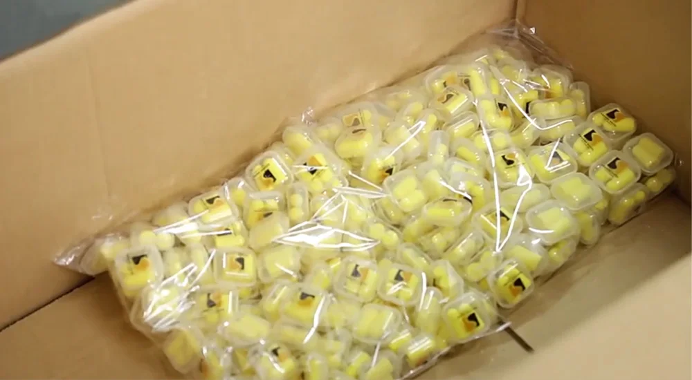 Pu Foam Disposable Earplugs Individually Wrapped Slow Rebounded Soft