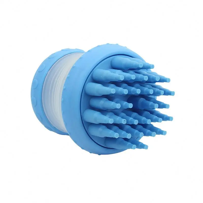 Pet Silicone Shower Brush With Soap Dispenser