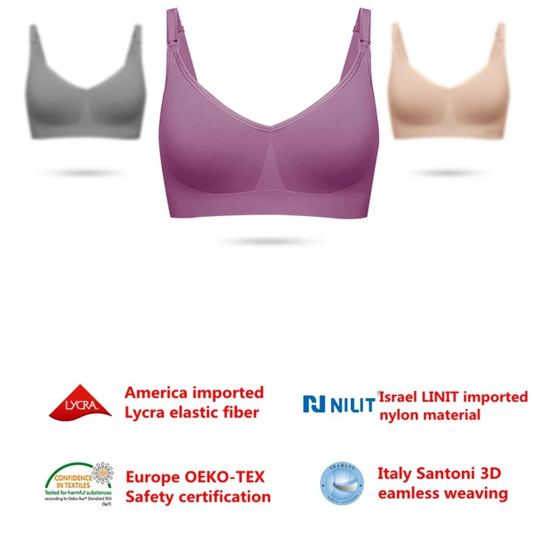 Free Sample Nylon Wire Free Side Closure Breastfeeding Sleep Seamless