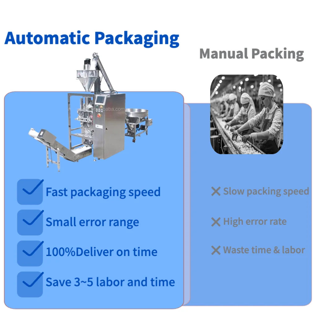 Multi-function Auger Filler VFFS Powder Packing Machine Pouch Sachet Corn Starch Maize Flour Packing Machine