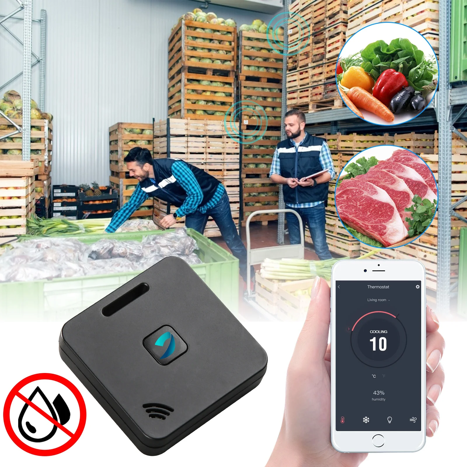 IoT device manufacturer SATECH produces BLE temperature humidity sensor beacons iBeacon Eddystone