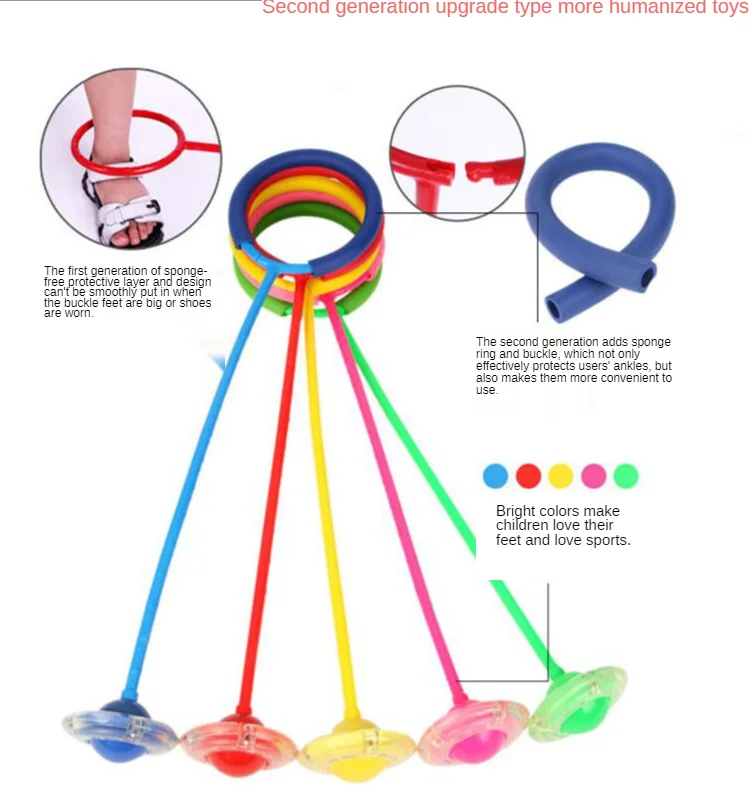 Pallina Saltante Con Luci LED Alla Caviglia - Conta Salti, Timer E Calorie, Pieghevole, Regalo Per Bambine 5-8 Anni (Rosa)