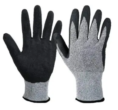 Промышленные устойчивые к порезам износостойкие пылестойкие нитриловые пропитанные резиновые перчатки для безопасного использования