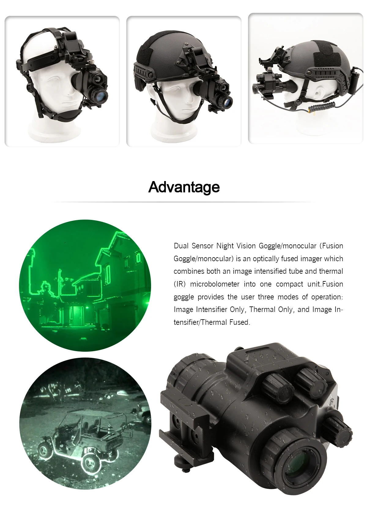 Bridn26 Thermal Imaging Gen3 Night Vision Monocular Goggle Night