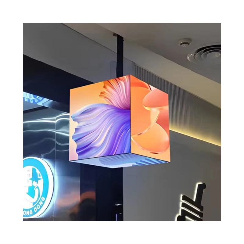 HD P2.5 P3 P3.91 P4mm Waterproof Multi Face Cube LED Display Screen Store Market Indoor Outdoor Advertising LED Video Wall