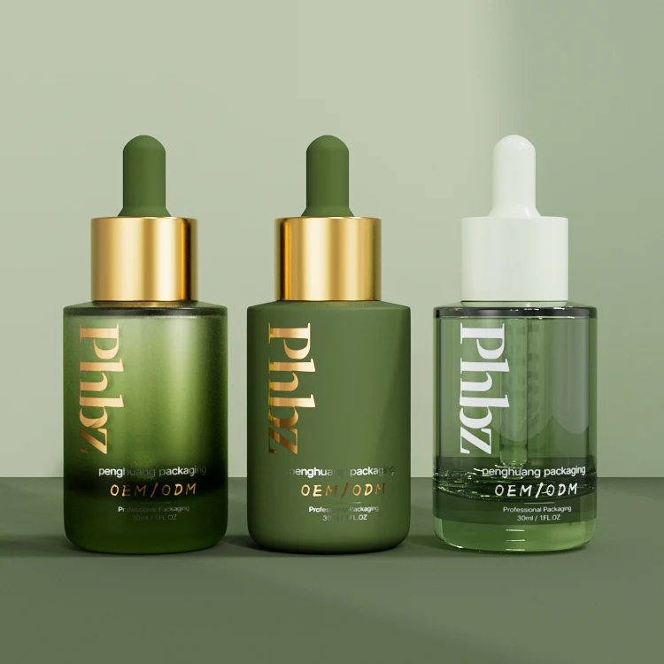 Luxury Translucency Skincare Packaging Set Colour Press Dropper Hair