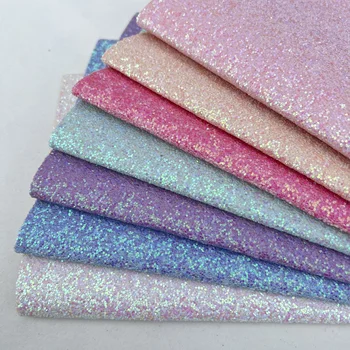 Mix Color Golden Beach Chunky Glitter Fabric 1.0 mm Sequins Pu Glitter Leather for Bows Shoes and Bags DIY Craft