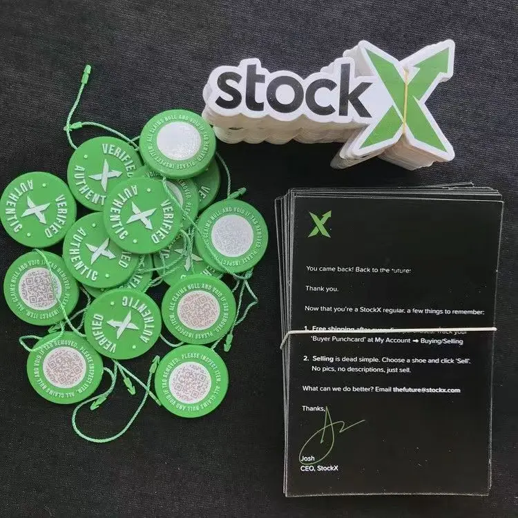 Stock X Tag Yeezys Og Qr Code Stickers Stockx Card Green Circular Tag